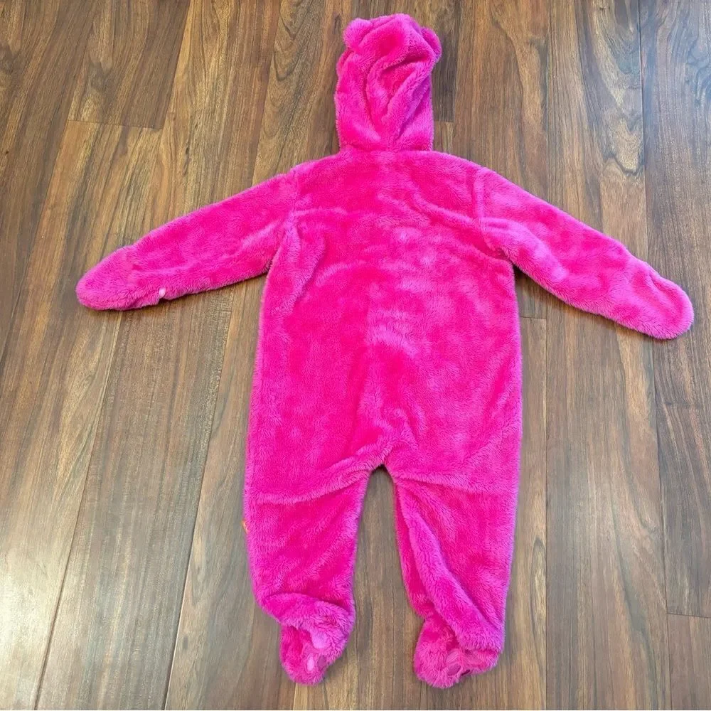 Magnetic Me dark pink fuzzy fleece hooded snowsuit NWOT